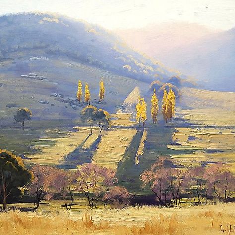 Graham Gercken, Large Landscape Painting, Farm Paintings, Impressionist Landscape, 수채화 그림, Rural Landscape, Art Masters, Queensland Australia, Landscape Artist