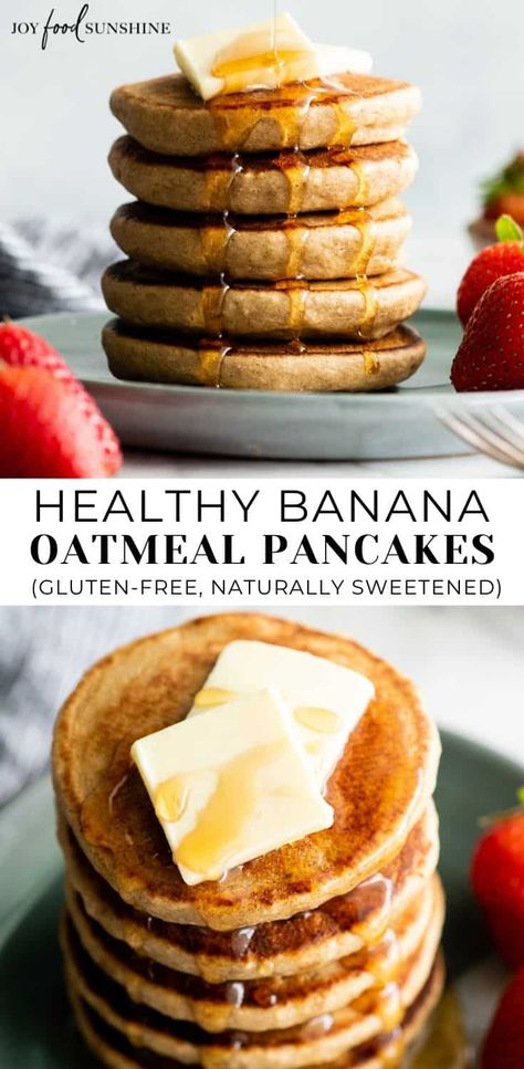 Healthy Food Snacks, Healthy Banana Oatmeal, Oatmeal Pancakes Healthy, Oatmeal Pancakes Recipe, Recipe Cheesecake, Banana Oatmeal Pancakes, Banana Oat Pancakes, Cheesecake Dessert, Cookies Bars