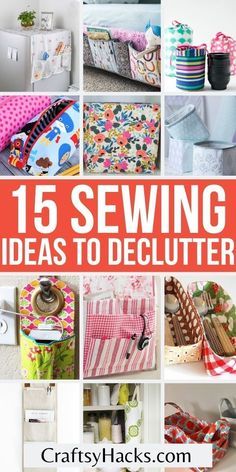 You can make these incredible sewing projects to help with organizing clutter in your home. A simple diy project can also be fun. Use these organized home ideas and enjoy more sewing! #Sewing #Declutter Sewing Beginners, Organize And Declutter, Things To Sew, Sewing Project Ideas, Declutter Home, Diy Sewing Gifts, Sewing Machine Projects, Scrap Fabric Crafts, Scrap Fabric Projects