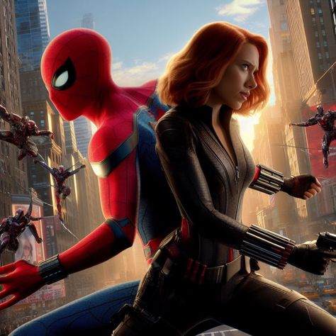 Black Widow And Spiderman, Avengers Earth's Mightiest Heroes, New Movie Posters, Marvel Cartoons, Marvel Superheroes Art, Spectacular Spider Man, Avengers Wallpaper, Marvel Comics Wallpaper, Mcu Marvel