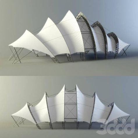 Tensile Membrane, Membrane Structure, Tensile Structures, Concept Models Architecture, Pavilion Architecture, Pavilion Design, Architecture Concept Diagram, Architecture Design Sketch, Tent Design