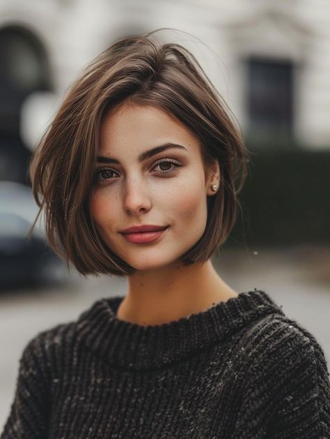 Discover Stylish Short Bob Hairstyles Back Of Bob Haircut, Very Short Bob Hairstyles, Bob Cuts, Chin Length Hair, Short Bob Haircuts, Short Hair Color, Haircut And Color, Hair Color And Cut, Short Hair Haircuts