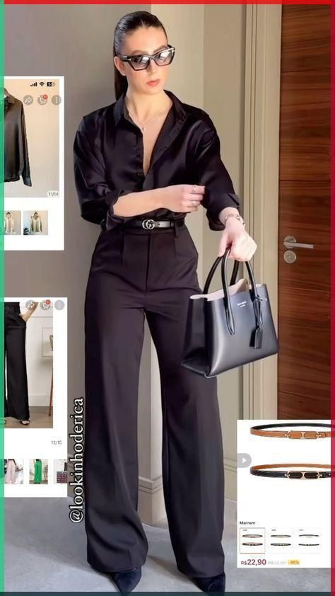 Work Clothes Aesthetic, Psychologist Outfit, Formal Work Dresses, Outfit Minimalista, Black Satin Shirt, Working Girl Style, Sales Executive, Minimalist Fashion Women, Fashion Mistakes