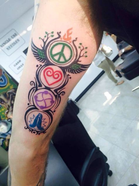 PLUR tattoo, I love it Plur Tattoo Ideas, Edm Inspired Tattoos, Plur Tattoo, Trance Tattoos For Men, Plur Tattoo Rave, Edm Tattoo Ideas, Edm Tattoo, Trippy Men Tattoos, Gizmo Tattoo