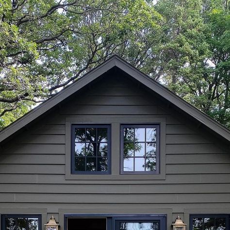 Raftyn | The Rignell Ranch on Instagram: "It took a lot of time and overthinking to get to this place but we are HERE and it looks so GOOD! 😍 The addition of the new door and windows opened up our view to the lake so much! Someday we will add the deck along the front to complete this renovation but for now it’s everything we dreamed of! 🥺 Thanks for following along on our exterior process and helping give your thoughts and opinions! Teamwork makes the Dream Work! 🫶🏼 Shoutout to Korey at our Sw Muddled Basil Exterior, Sw Muddled Basil, Retreat Exterior Sherwin Williams, Muddled Basil Exterior, Muddled Basil Sherwin Williams Exterior, Rignell Ranch, Muddled Basil, Teamwork Makes The Dream Work, Garden Retreat