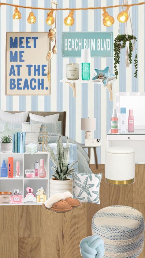 🌊🌴🐚 Beach Girl Room, Girl Bedroom Ideas, Ocean Girl, Girl Room Decor, Beach Bedroom, Beach Girl, Girl Room, Bedroom Ideas, Room Decor