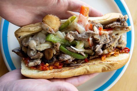 Steak Bombers, Cherry Pepper Relish, Steak Bomb, England Recipes, Philly Steak, Pepper Relish, Sub Rolls, Cheese Stuffed Peppers, Sub Sandwiches