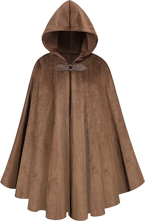 Amazon.com: yolsun Renaissance Cloak with Hood Costume for Men Victorian Steampunk Medieval Cosplay Witch Cloak Cape Brown : Clothing, Shoes & Jewelry Witch Cloak, Steampunk Medieval, Cloak With Hood, Medieval Cosplay, Victorian Halloween, Costume For Men, Brown Clothing, Candle Canvas, Hooded Cape