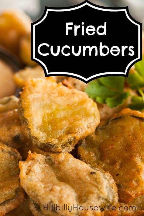 Fried Cucumbers Recipe, Deep Fried Cucumbers, Overripe Cucumber Recipes, Fried Cucumber Recipes, Cooking Cucumbers, Things To Make With Cucumbers, What To Do With Cucumbers, Battered Vegetables, Fried Cucumbers