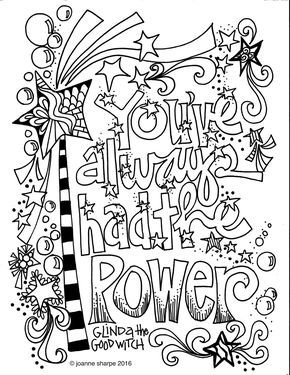 Today, let's play in my coloring book, "The Art of Whimsical Living"!  Have you seen it?  Do you have it?  I am so proud at how it c... Crazy Coloring Pages For Adults, Page Quotes, Inspirational Quotes Coloring, Free Adult Coloring Printables, Adult Coloring Books Printables, Adult Colouring Printables, Coloring Pages Inspirational, Love Coloring Pages, Words Coloring Book