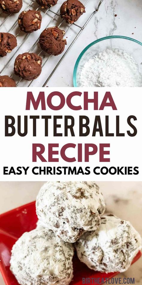 Butterball Recipe, Classic Snowball Cookies, Carob Recipes, Gluten Free Christmas Cookies Recipes, Christmas Cookie Dough, Snowball Cookie, Chocolate Snowballs, Easy Christmas Cookies, Gluten Free Christmas Cookies