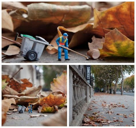 little people- a tiny street art project by Slinkachu Macro Fotografie, Foto Macro, Miniature Calendar, Street Art Utopia, Photo Macro, Miniature Photography, London Artist, Amazing Street Art, Tiny World