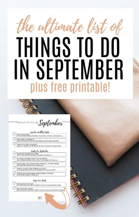 September Facts, Things To Do In September, Printable Meal Planner Monthly, Autumn To Do List, Free Printable Monthly Planner, September Month, September Activities, Monthly Printable, Printable To Do List