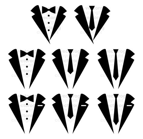 Arrow Silhouette, Chanel Room, Suit Drawing, Tuxedo Bow Tie, Baby Boy Svg, Design Stickers, Drawing Vector, Vector Drawing, Mens Bow Ties