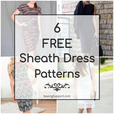 Simple Sheath Dress Pattern, Free Shift Dress Patterns For Women, Sheath Dress Pattern Free, Mood Sewing Patterns Free, Free Dress Patterns For Women Easy, Ruffle Sleeve Dress Pattern, Simple Dress Pattern Free, Simple Shift Dress Pattern, Shift Dress Pattern Free