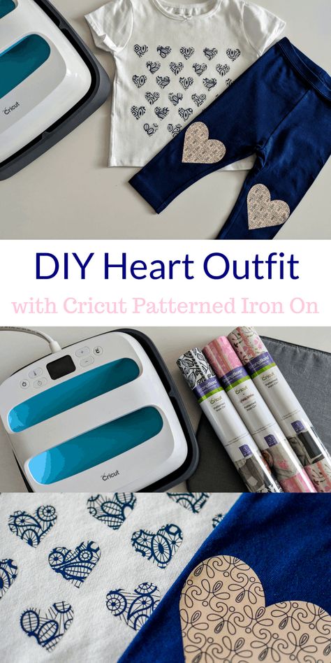 Iron On Ideas, Cricut Press, Heart Outfit, Dollar Diy, Maker Ideas, Christmas Cricut, Plain White Shirt, Amazing Crafts, Coordinating Outfits