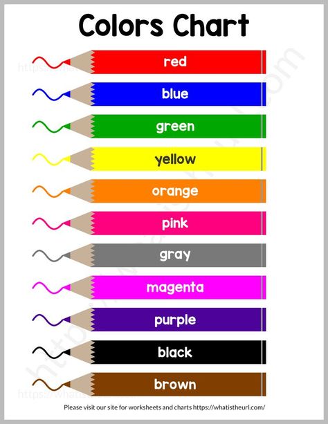 Here is our another version of colors and their names.Colors are important for kids because they can help them to learn about the world around them. The colors of the objects in the world can give clues to what they are and how they work. Colours For Preschoolers Learning, Learn Colours Preschool, Colours Chart For Kindergarten, Colours Names Charts For Kids, English Basics For Kids, Colours Chart For Preschool, Colours For Preschool, Color Chart Preschool, Colour Learning Activities