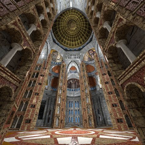 Byzantine Interior Design, Byzantine Interior, Moscow Cathedral, Sacred Family, Cathedral Interior, Period Films, Classical Building, St Basils Cathedral, Florence Cathedral