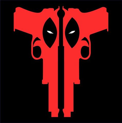 Deadpool Guns T-Shirt: Deadpool Silhouette, Deadpool Stencil, Deadpool Shirt, Deadpool Art, Deadpool Movie, Dead Pool, Comic Manga, Marvel Vs Dc, Marvel Deadpool