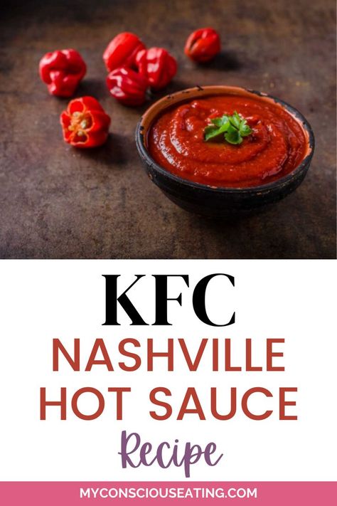 a small black bowl with KFC Nashville Hot Sauce Kfc Nashville Hot Sauce Recipe, Nashville Hot Chicken Sauce Recipe, Nashville Hot Sauce Recipe, Hot Chicken Sauce Recipe, Nashville Hot Sauce, Nashville Hot Chicken Recipe, Hot Sauce Chicken, Hot Chicken Recipe, Nashville Chicken