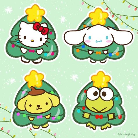 Isabelle ♡ on Instagram: “10 days till Christmas!! 🎄🤩🤩 ARE YALL EXCITED My Sanrio Christmas Tree Stickers are BACK for another year and are perfect for gifts,…” My Sanrio, Kitchen Organizing Ideas, Sanrio Christmas, Space Saving Kitchen, Days Till Christmas, Kawaii Christmas, Cute Christmas Wallpaper, Hello Kitty Drawing, Tree Stickers