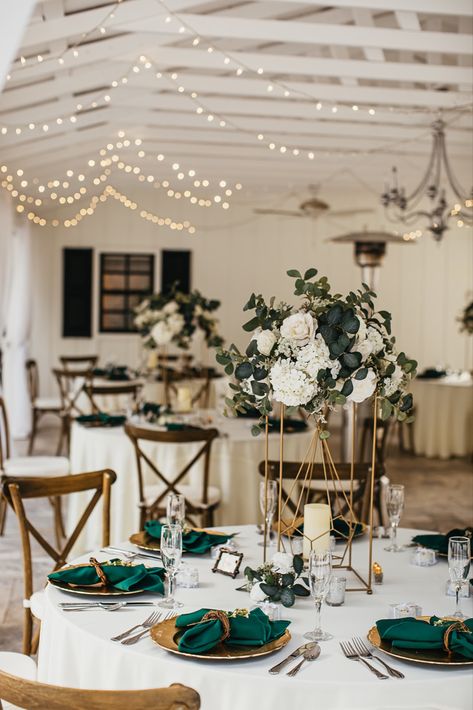 Lots of Green at this modern French Country Inn Wedding at Cross Creek Ranch!
Photos by Rad Red Creative
#makeyourweddingrad
#weddingphotos #weddingphotography #weddinginspo #weddinginspiration #weddingplanning #tampawedding #tampaweddingphotographer #brideandgroom #realwedding #tinywedding #intimatewedding Spring Emerald Green Wedding, Emerald Green And Red Wedding Decor, Wedding Table Emerald Green, Green And Gold Wedding Table Decor, Emerald Green Red And Gold Wedding, Dark Green Red And Gold Wedding, Emerald Green Country Wedding, Emerald Green Gold Wedding Decor, Dark Green And Gold Wedding Centerpieces