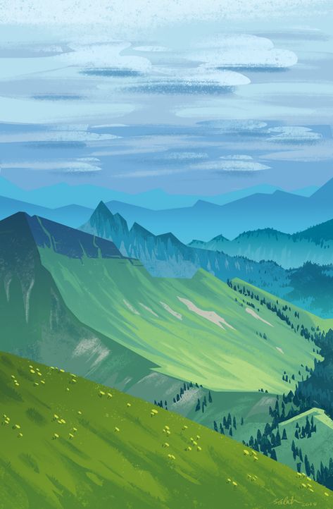 Hills Illustration, 8bit Art, Whatsapp Wallpaper, Landscape Drawings, Fantasy Art Landscapes, Landscape Illustration, Environment Concept Art, About Art, Environmental Art