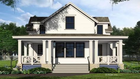 Small House With Wrap Around Porch, Unique Home Plans, 1600 Sq Ft House Plans, Southern Farmhouse Plans, Traditional Farmhouse Plans, Two Story Farmhouse Plans, House With Wrap Around Porch, Square Floor Plans, Small House Blueprints