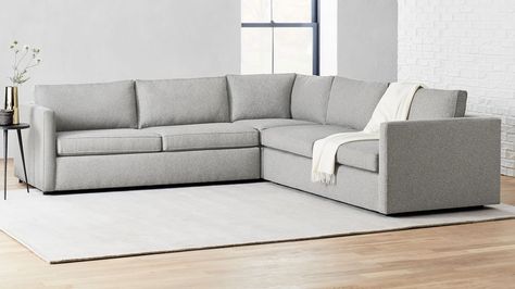 Harris 3-Piece L-Shaped Sectional (100"–115") | West Elm Sectional Sofa West Elm, West Elm Remi Sectional, Andes Sectional West Elm, Haven Sectional West Elm, West Elm Harris Sectional, Fireplace Room, Oversized Furniture, Corner Sectional, Room Planning