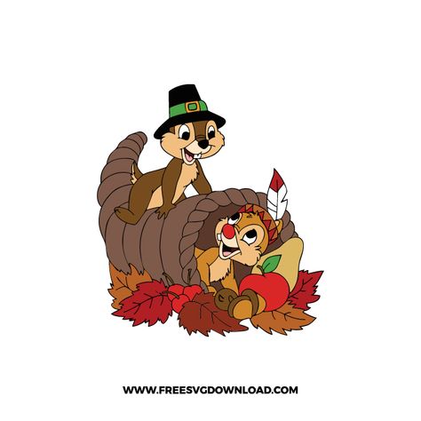 Thanksgiving Cartoon Characters, Thanksgiving Svg Free, Thanksgiving Disney, Thanksgiving Iphone Wallpaper, Disney Thanksgiving, Thanksgiving Cartoon, Disney Clipart, Disney Classroom, Chip N Dale