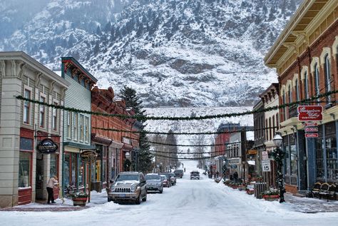 Georgetown Colorado Christmas, Colorado Small Town Aesthetic, Exterior Perspective, Small Town Aesthetic, Georgetown Colorado, Colorado Christmas, Town Aesthetic, America Photo, Pueblo Colorado