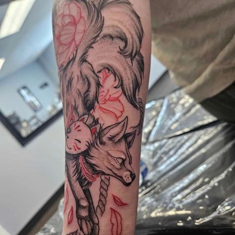 Forgot to post this😅 New tattoo. Kitsune with 5 tails🦊 Kitsune Tattoo, New Tattoo, March 17, New Tattoos, Tatting, Tattoo Ideas, Poland, Tattoos, On Instagram