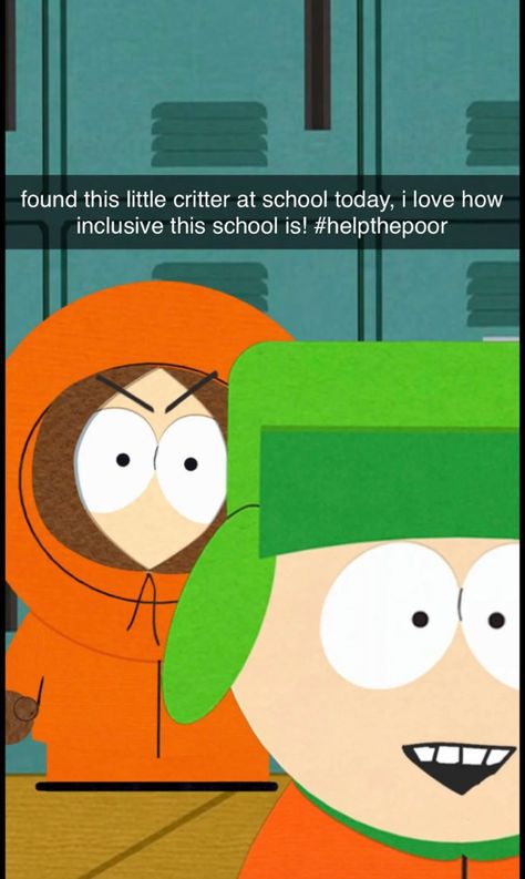 South Park Snapchat, Butters And Kenny, Park Snap, Southpark Kenny, Park Videos, South Park Videos, Kenny South Park, South Park Memes, North Garden