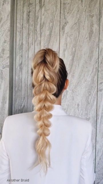 Four Braids Into A Ponytail, Wedding Long Ponytail Hairstyles, Bridesmaid Bubble Ponytail, Slicked Back Ponytail Homecoming, Slick Ponytail For Prom, Hoco Ponytails High, Loose Braid Ponytail, High Ponytail Hairstyles Dance, Braided Ponytail Hairstyles Prom