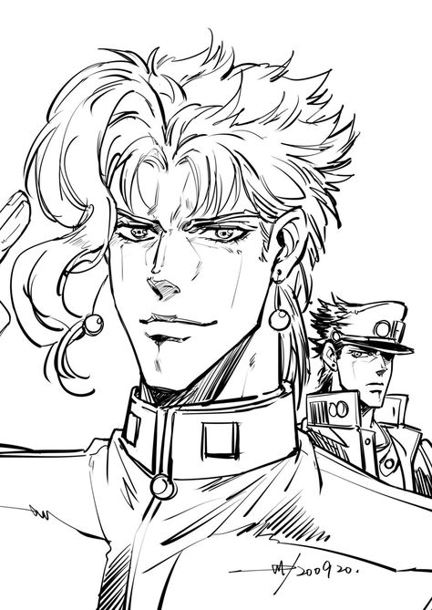 Jotaro Desenho, Kakyoin Drawing, Jojo's Bizarre Adventure Drawing, Jjba Drawing, Kakyoin Manga, Jojo Sketch, Jojo Drawing, Korean Streetwear Fashion, Jojo Manga