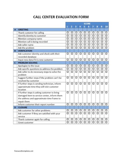 Call Center Evaluation Form Template Call Center Kpi Dashboard, Call Center Evaluation Form, Call Center Management, Call Center Tips, Contact Center Customer Service, Call Center Office, Employee Evaluation Form, Evaluation Employee, Customer Service Training