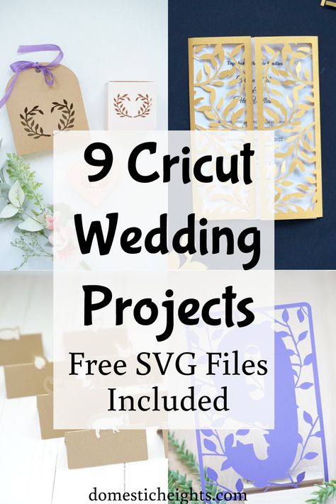 Cricut Wedding Projects Table Decor, Cricut Wedding Projects, Wedding Cricut, Cricut Invitations, Cricut Wedding Invitations, Free Wedding Cards, Wedding Favor Table, Cricut Supplies, Idee Cricut