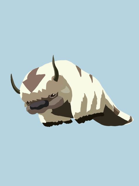 made by emmaleeorr on redbubble.com Appa Aesthetic, Atla Backgrounds, Appa Flying, Avatar Appa, Blue Background Art, Appa Avatar, Backgrounds Blue, Wall Pics, Avatar The Last Airbender Art