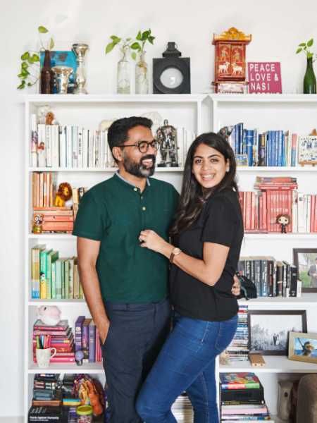 Joseph Radhik and Devika Narain’s cheery Mumbai apartment has a feeling of homecoming | Beautiful Homes Small Home Interior Design Indian, Ideal House Design, Indian Apartment Interiors, Joseph Radhik, Devika Narain, Indian Apartment, Mumbai Apartment, Psychological Hacks, Celebrity Wedding Photos