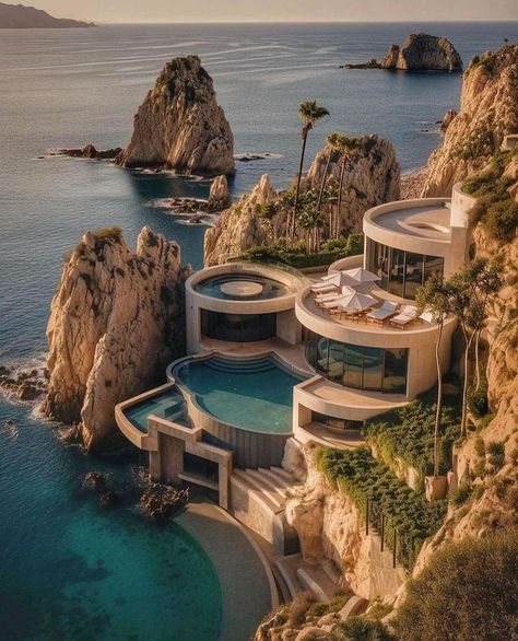 Perched on the Edge: An Amazing Cliffside Coastal Dream Home Luxury Aesthetic, Luxury Homes Dream Houses, Ocean Inspiration, Coastal Homes, Cottage Homes, House Designs Exterior, Coastal Living, Dream Home Design, Luxury House