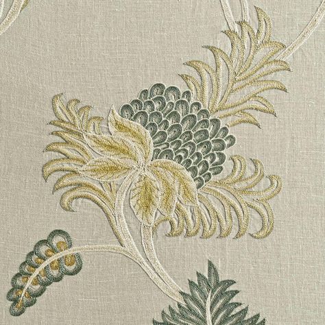 Chelsea Textiles | Berry flower | Neisha Crosland | Fabrics Neisha Crosland, Chelsea Textiles, Barn Renovation, Borders Design, Modern European, Digital Borders Design, Border Design, Embroidered Flowers, Borders