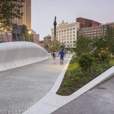 Urban Design Concept, Open Architecture, Pathway Landscaping, Public Square, Wall Seating, Precast Concrete, Landscape Architecture Design, Urban Park, Commercial Construction