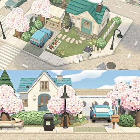 Acnh House Entrance Ideas, Animal Crossing Residential Area Ideas, Animal Crossing Island City Theme, Acnh Island Towncore, Acnh Island Designs Town Hall, Animal Crossing Inspo Town, Acnh Island Cores, Animal Crossing City Entrance, Animal Crossing Citycore Ideas