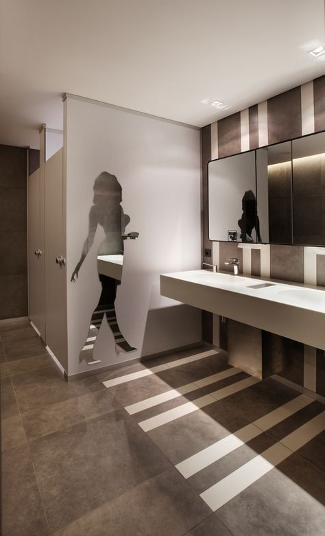 Turkcell - Istanbul Offices - 16 Workplace Bathroom, Public Restroom Design, Commercial Bathroom Designs, Toilette Design, Commercial Toilet, Wc Design, Bathroom Stall, Man Cave Bathroom, Restroom Design