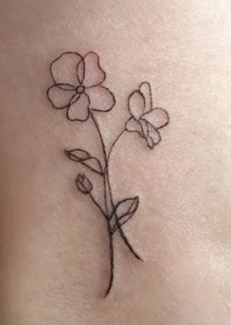 Primrose Tattoo Flower, Primrose Tattoo Design, Primrose Flower Tattoo, Primrose Tattoo, Small Best Friend Tattoos, Violet Flower Tattoos, Violet Tattoo, Hippie Tattoo, Buttercup Flower