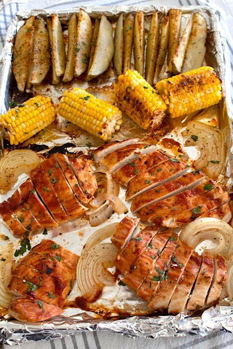 Pan Dinners Sheet, Chicken Sheet Pan Dinner, Chicken Sheet Pan, Sheet Pan Dinners Chicken, Easy Sheet Pan Dinners, Chicken Corn, Sheet Pan Suppers, Sheet Pan Dinners Recipes, Pan Recipes