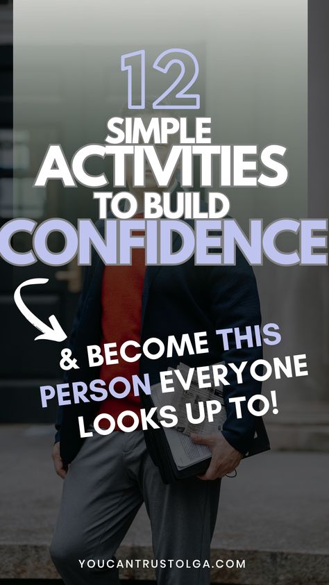 How to Build Self-Confidence in Yourself (12 Original Tips). Become more confident and learn self acceptance with these 12 confidence building activities! self improvement tips on how to better yourself | relationships | personal development goals | how to get confidence How To Get Confidence, Self Esteem Building Activities, Get Confidence, Confidence Activities, How To Become Confident, Confidence Building Activities, Personal Development Goals, Gaining Confidence, How To Develop Confidence