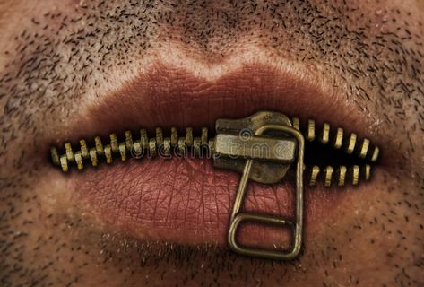 Zipper mouth. Close up of man's mouth with bronze or gold metal zipper closing l , #spon, #man, #bronze, #Close, #Zipper, #mouth #ad Mental Health Stigma, Big Pharma, Us Government, Public Speaking, Free Speech, Narcissism, Counseling, Leadership, Close Up