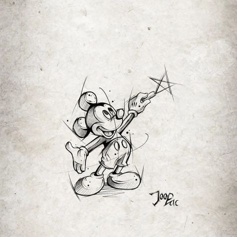 Cartoon Tattoo Ideas, Mickey Tattoo, Beauty And The Beast Tattoo, Dragon Tattoo Ideas, Disney Pop Art, Animated Shows, Browning Tattoo, Mouse Sketch, Mastectomy Tattoo