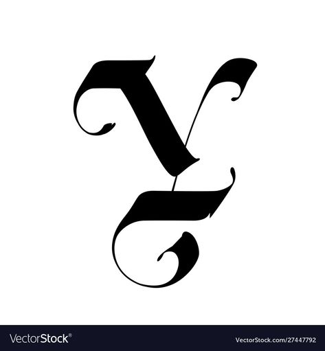 Letter Y Tattoo Ideas, Y Letter Tattoo, Y Tattoo, Background Calligraphy, Y Letter, Alphabet Graffiti, Crow Tattoo Design, Vector Alphabet, Letter Tattoo